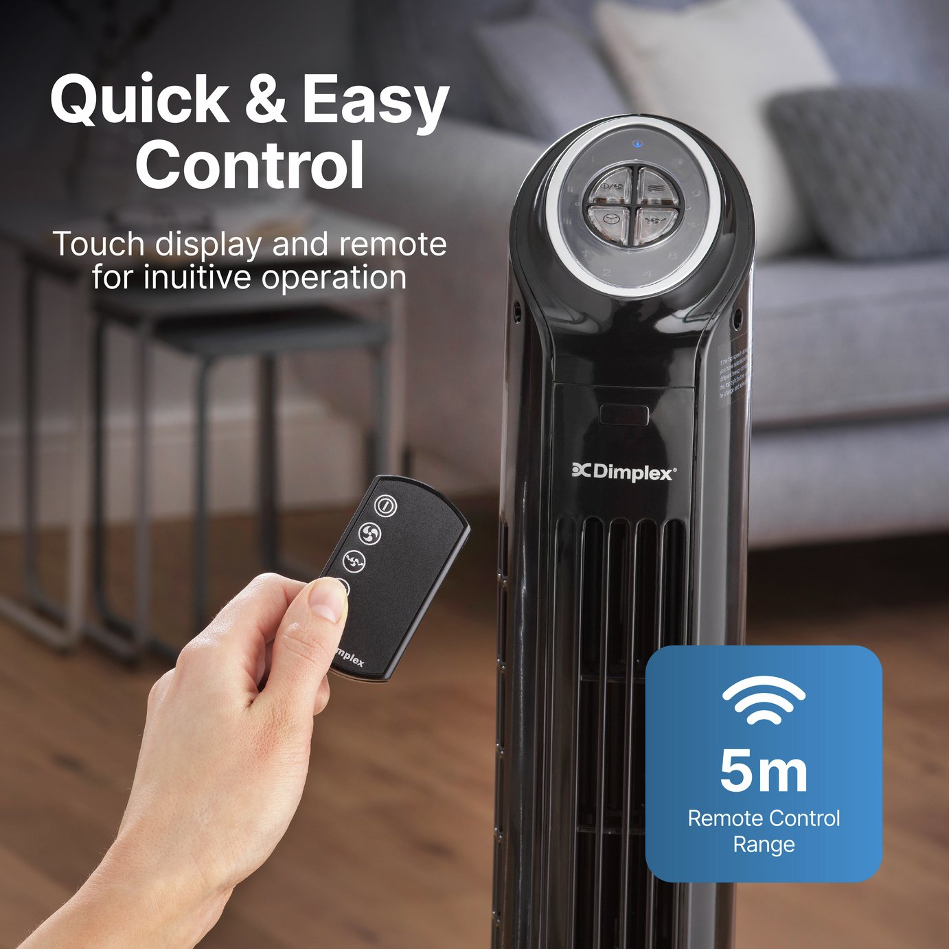 Dimplex DXMBCF Black Tower Fan