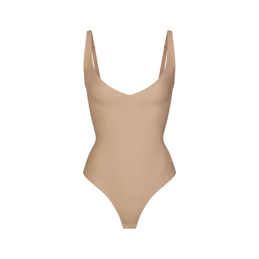 SKIMS Womens Body Core Sculpt Plunge Thong Bodysuit