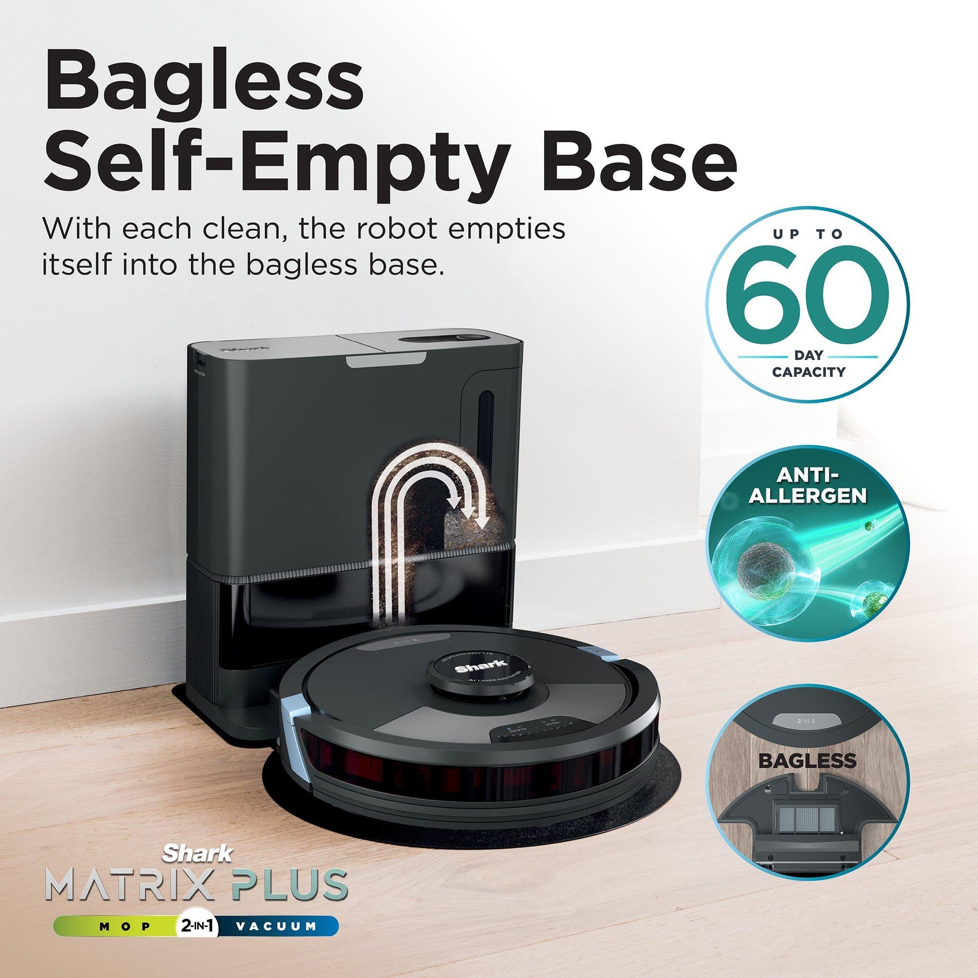 Matrix Plus 2-in-1 Self-Empty Robot Vacuum & Mop