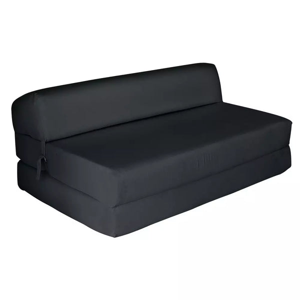 Kaikoo Small Double Fabric Chair Bed - Jet Black