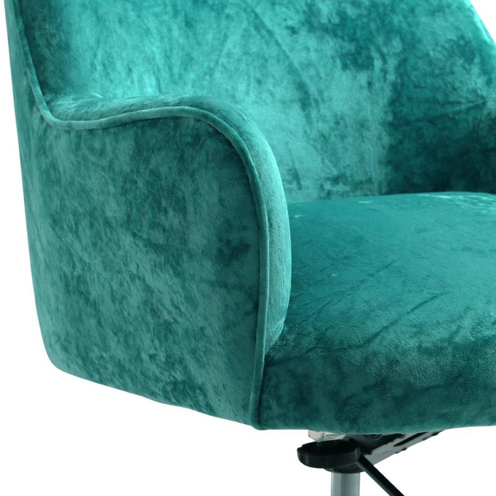 Kabinet UK Velvet Upholstered Wheeled Swivel Office Chair