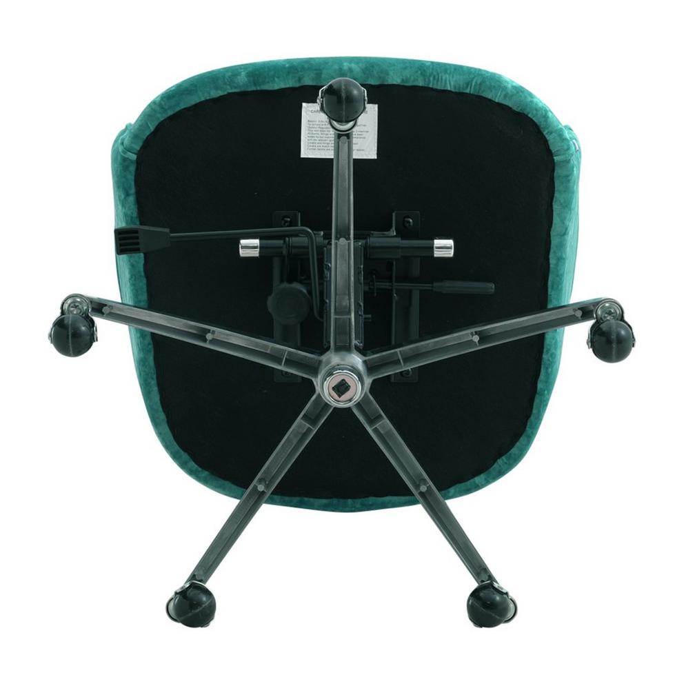 Kabinet UK Velvet Upholstered Wheeled Swivel Office Chair