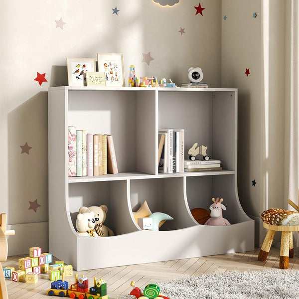 Kabinet UK 2-Tier Open Style Toy and Book Storage Cabinet
