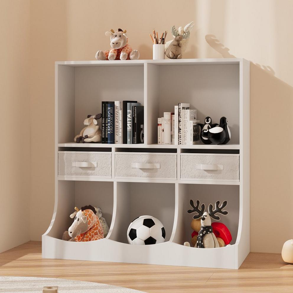 Kabinet UK 3-Tier Open Style Toy and Book Storage Cabinet