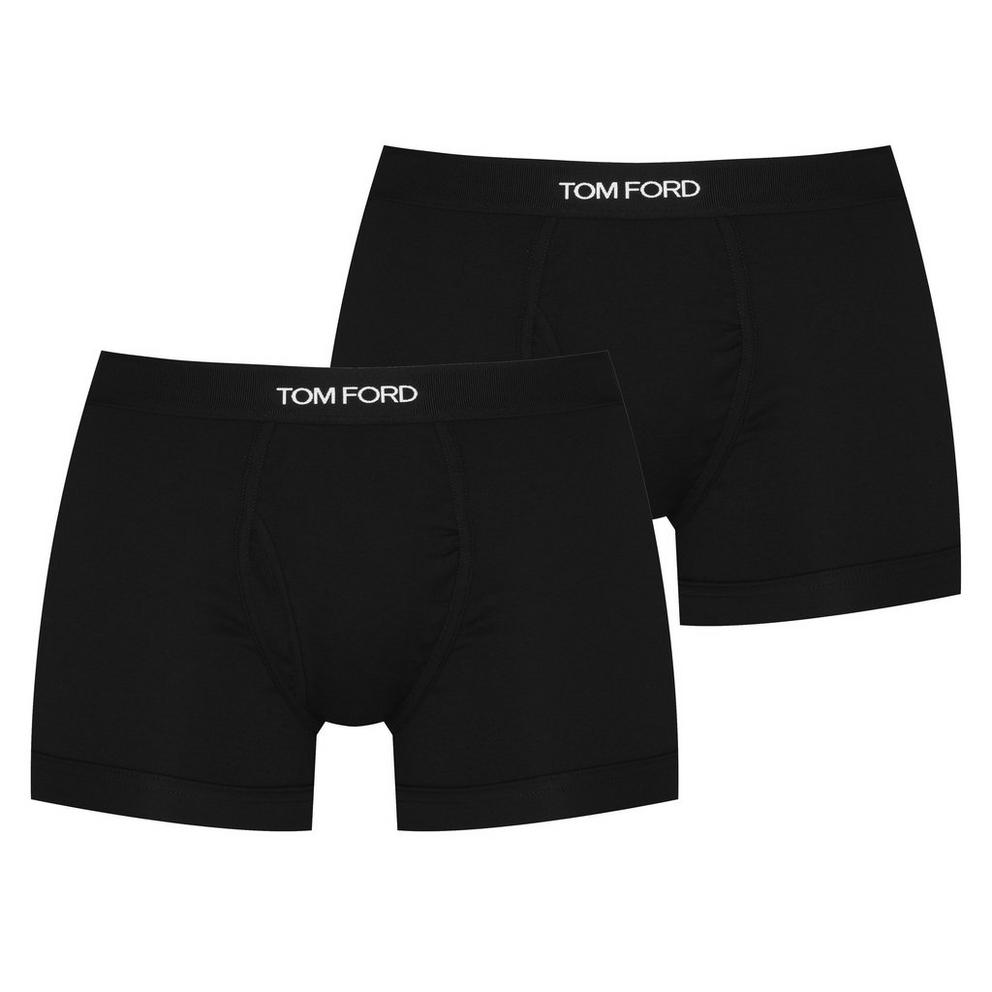 Men's Plain Cotton Boxer Briefs, 2-Pack