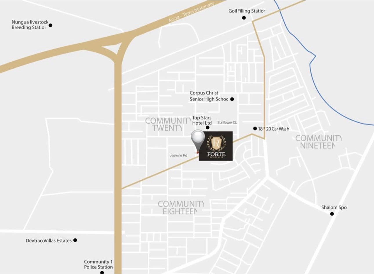 Forte Residences 3-4 Bedroom En-suite Homes-Swimming Pool-Gym Off Spintex Road Accra (Ready to move in)