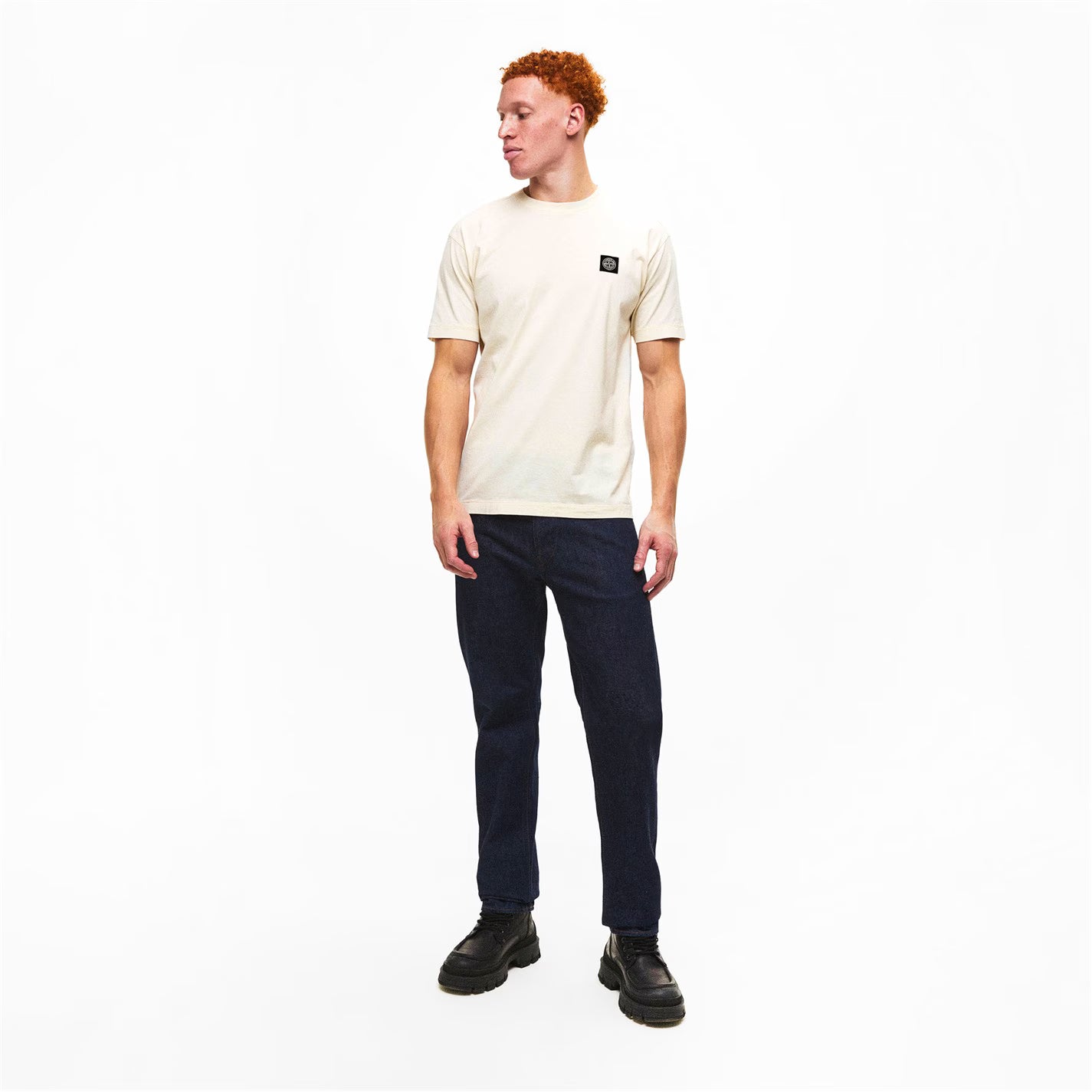 STONE ISLAND Men's Cotton Compass Logo Patch T-Shirt