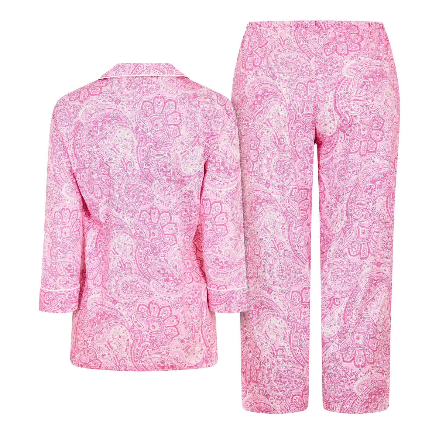 Lauren by Ralph Lauren Women's 3/4 Sleeve Notch Collar Long Pyjama Set