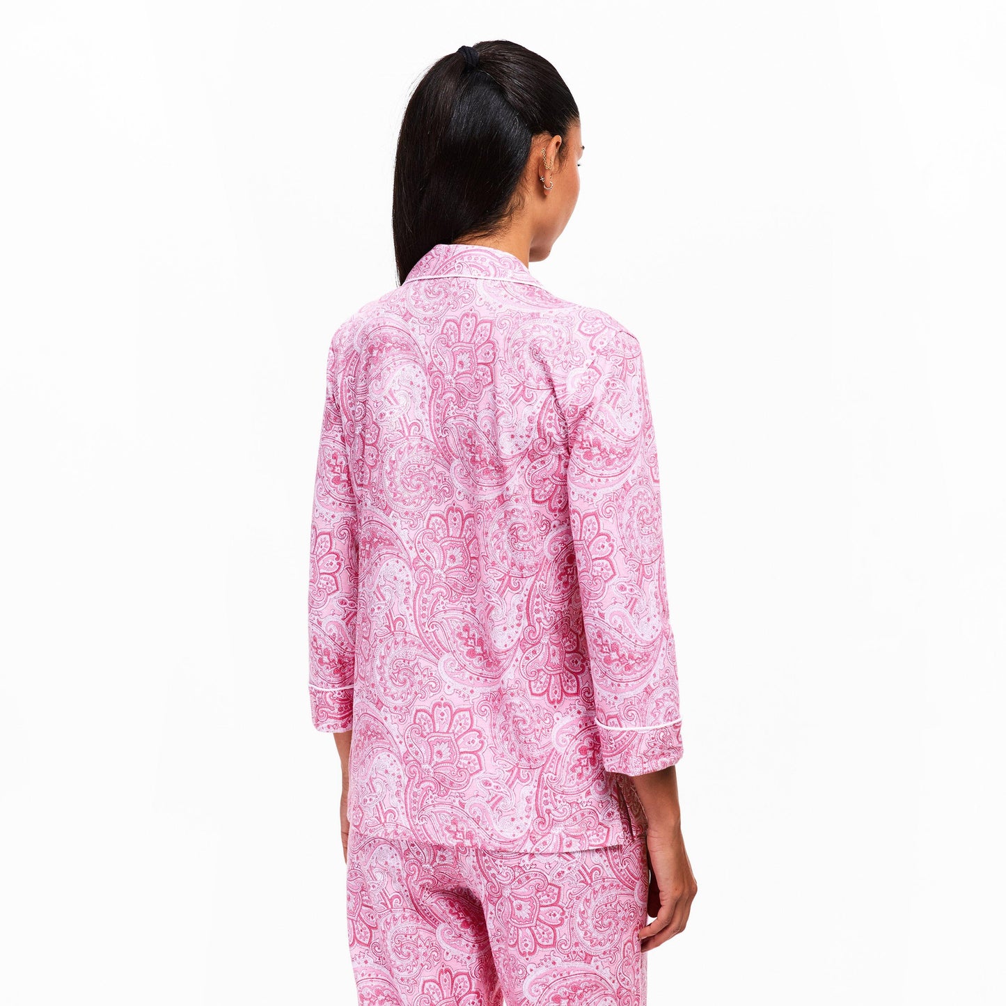 Lauren by Ralph Lauren Women's 3/4 Sleeve Notch Collar Long Pyjama Set