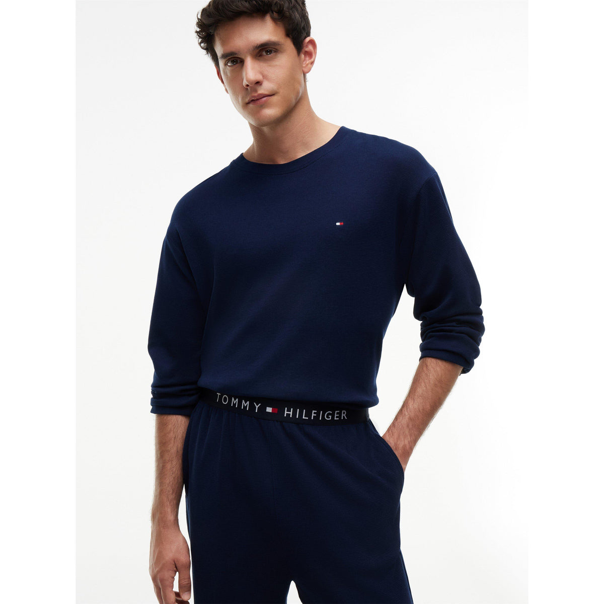 Tommy Hilfiger Long Sleeve Waffle Knit Pyjama Set