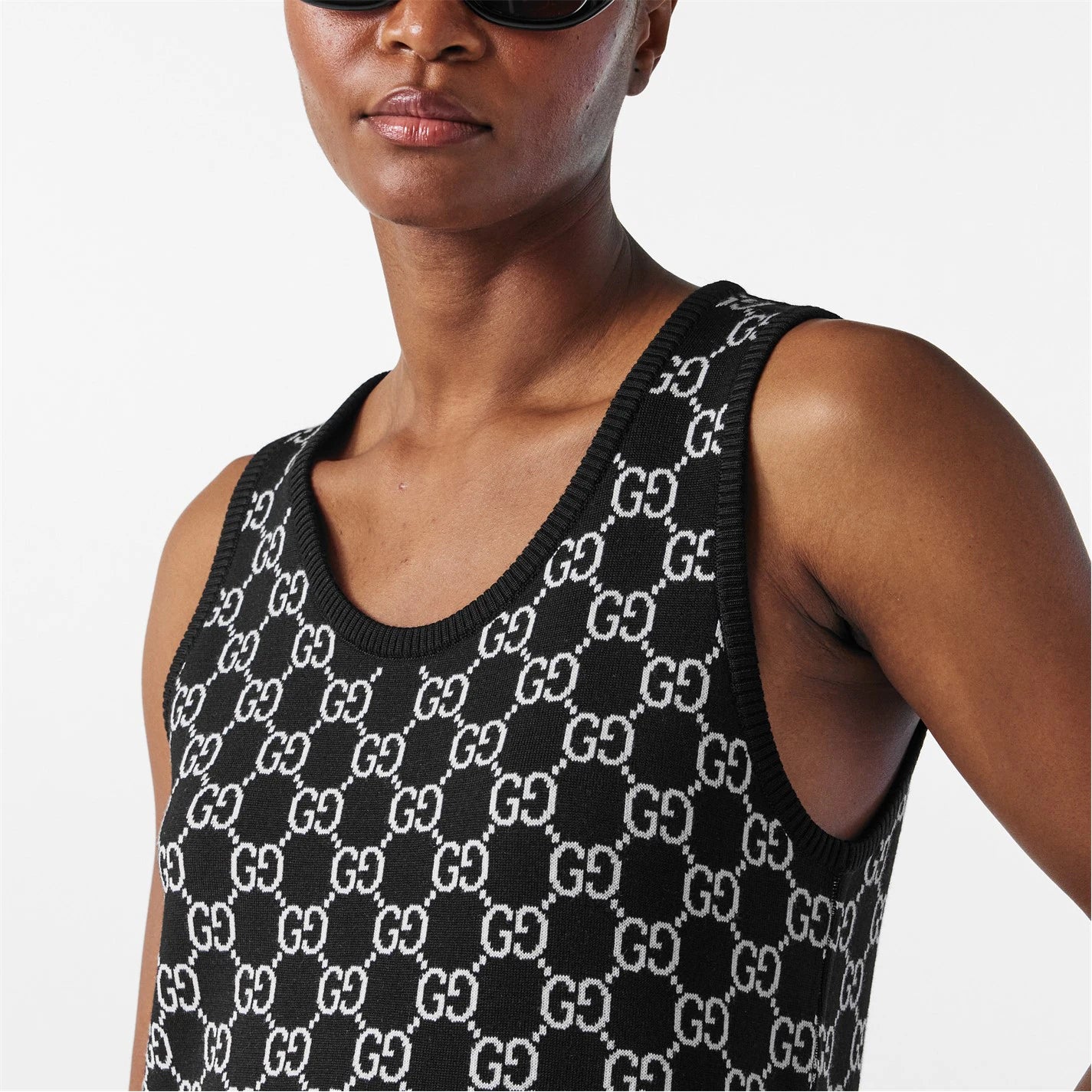 GUCCI Logo-Jacquard Mini Dress