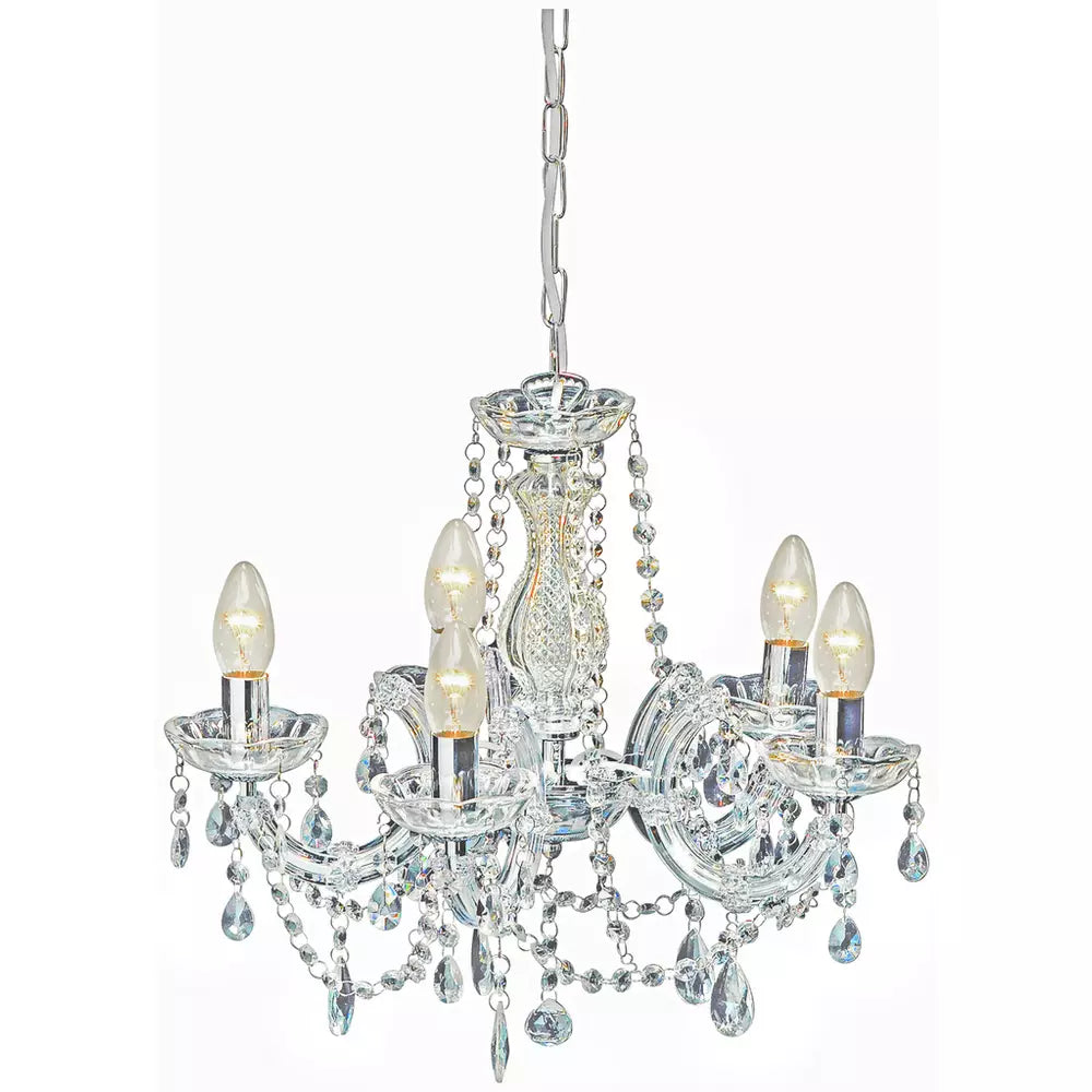 Argos Home Inspire 5 Light Chandelier - Clear