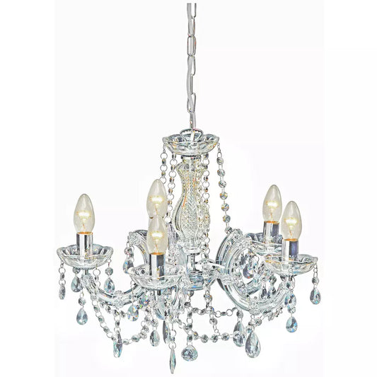 Argos Home Inspire 5 Light Chandelier - Clear