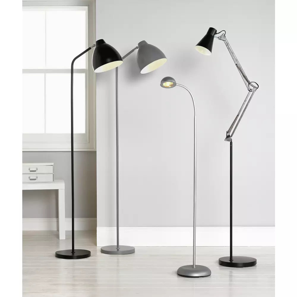 Argos Home Reading Light Floor Lamp - Silver