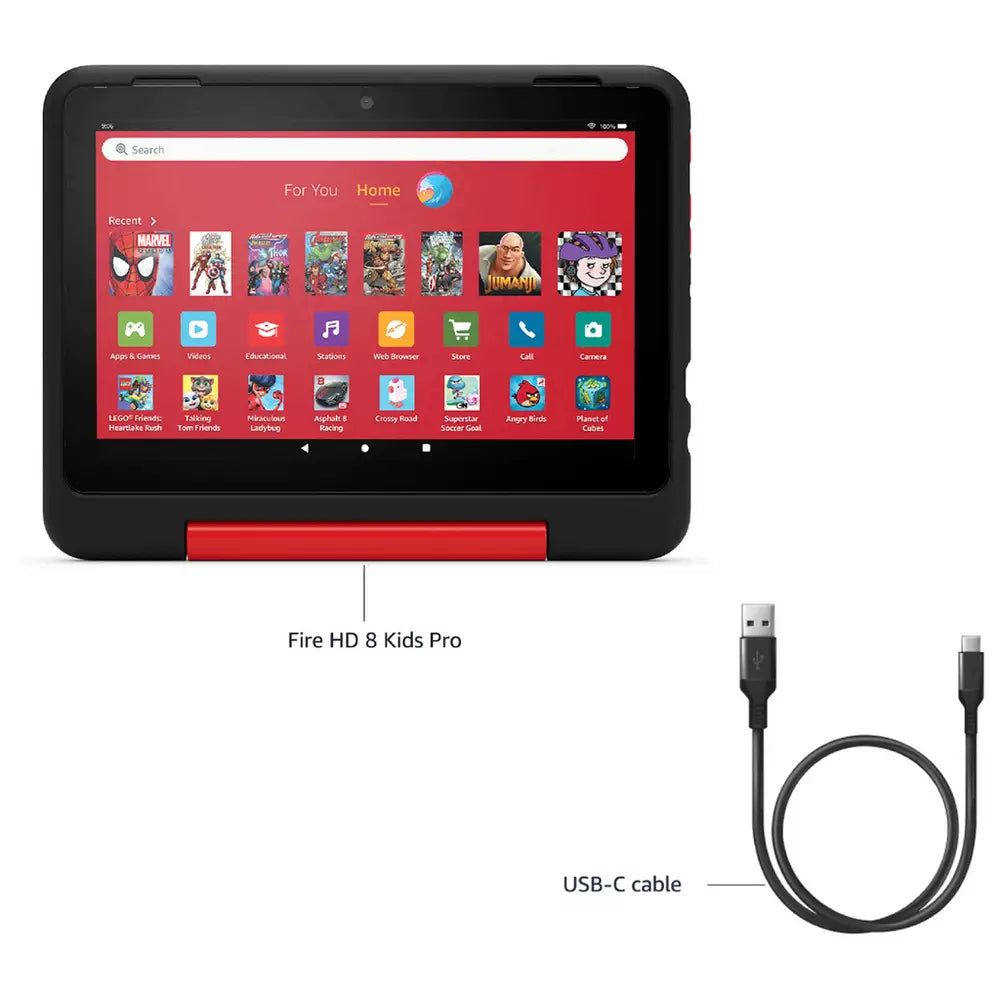 Amazon Fire HD 8 Kids Pro Tablet for 6 –12, 8 Inch 32GB Teal