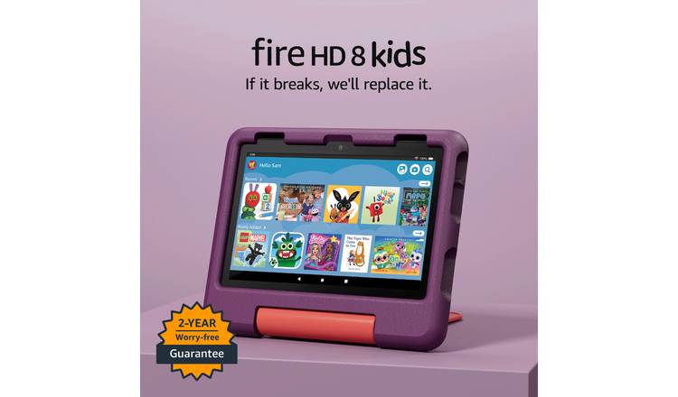 Amazon Fire HD 8 Kids Tablet for 3-7, 8 Inch 32GB - Purple