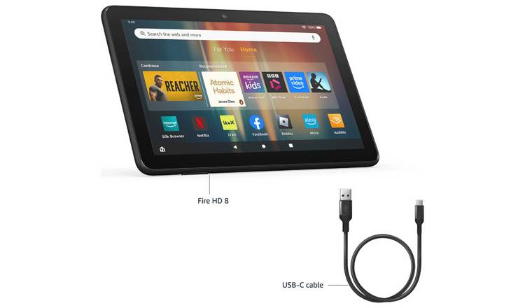 Amazon Fire HD 8 8 Inch 32GB Wi-Fi Tablet - Black
