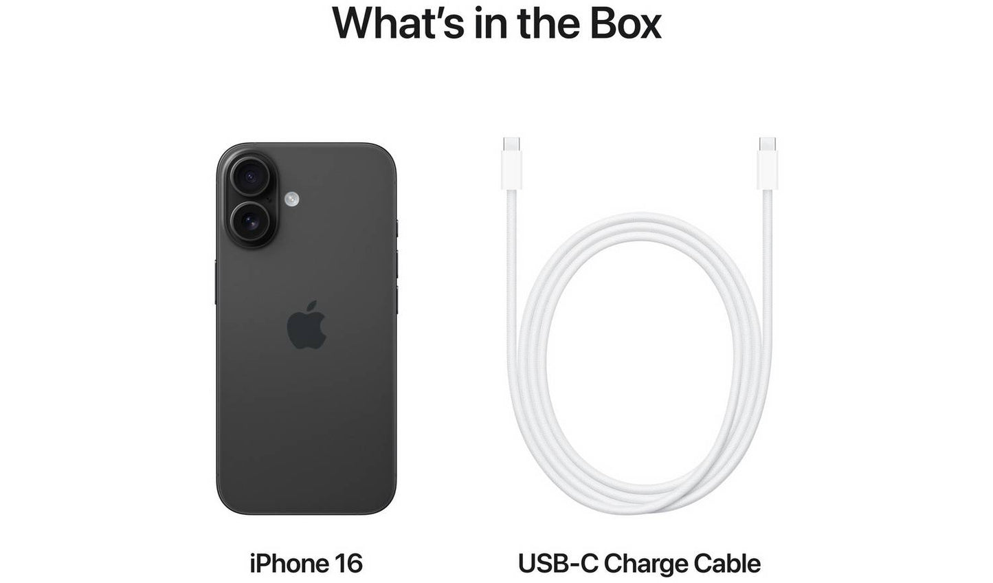 SIM Free iPhone 16 5G 128GB AI Mobile Phone - Black