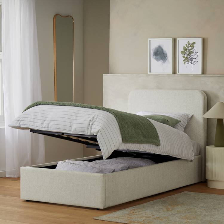Habitat Chadwell Single End Lift Ottoman Bed - Natural