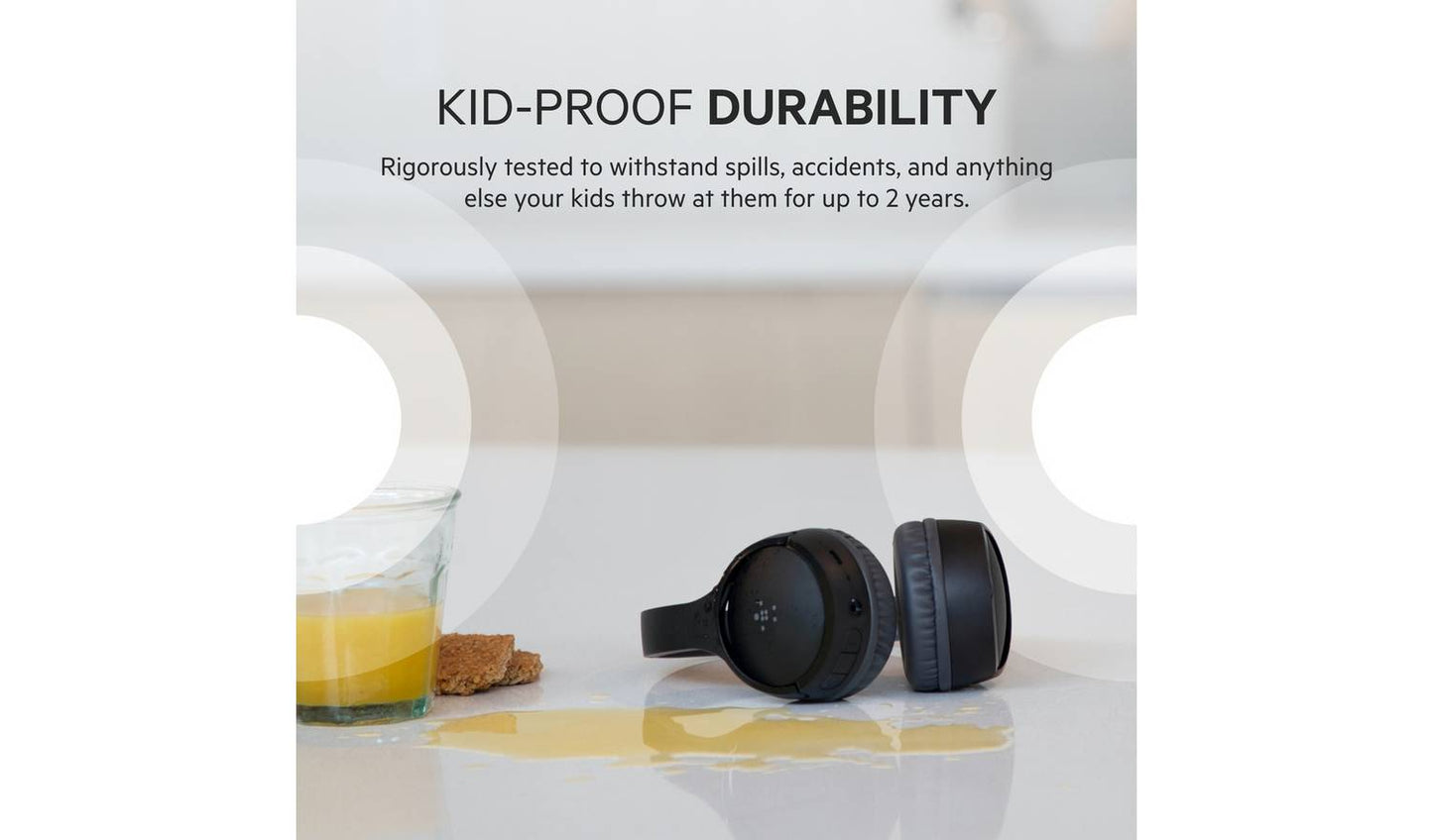 Belkin SoundForm Mini Kids Wireless Headphones On-Ear -Black