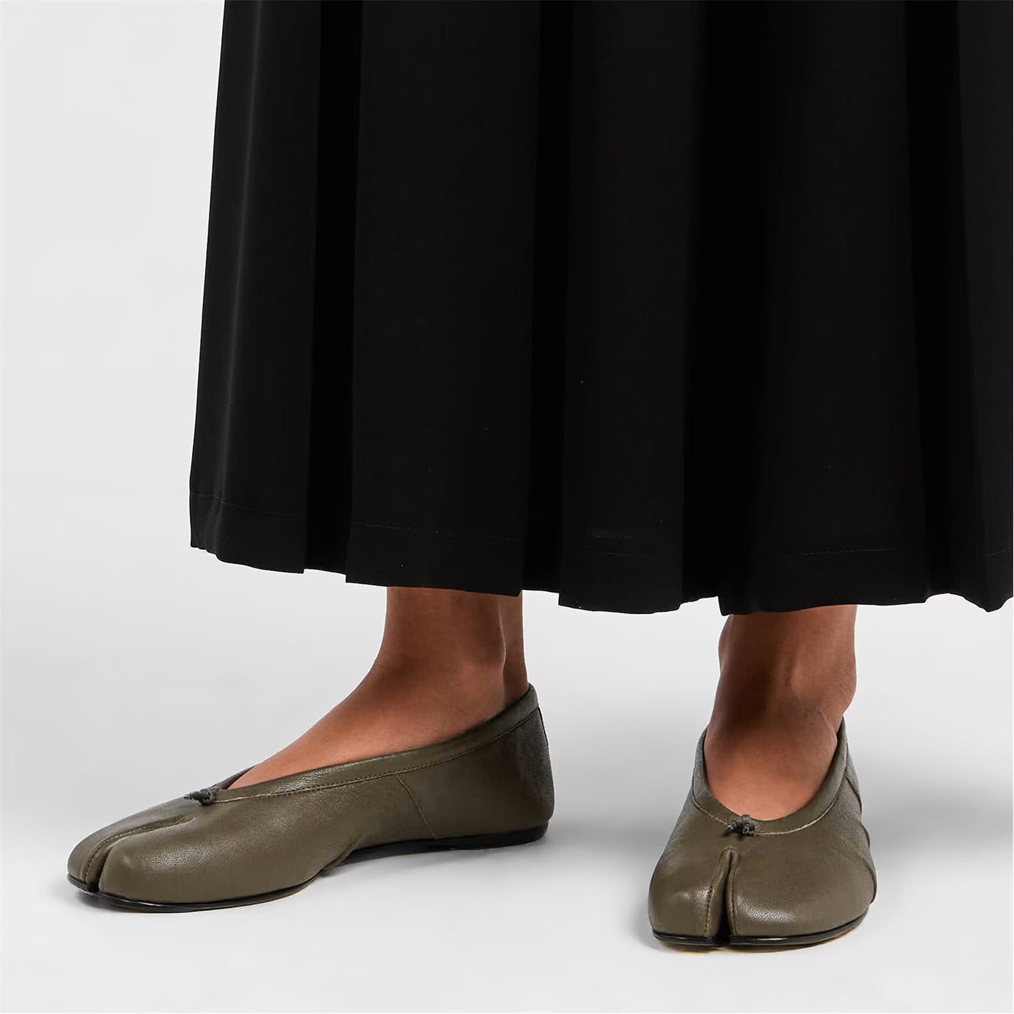 Leather Tabi Ballet Flats