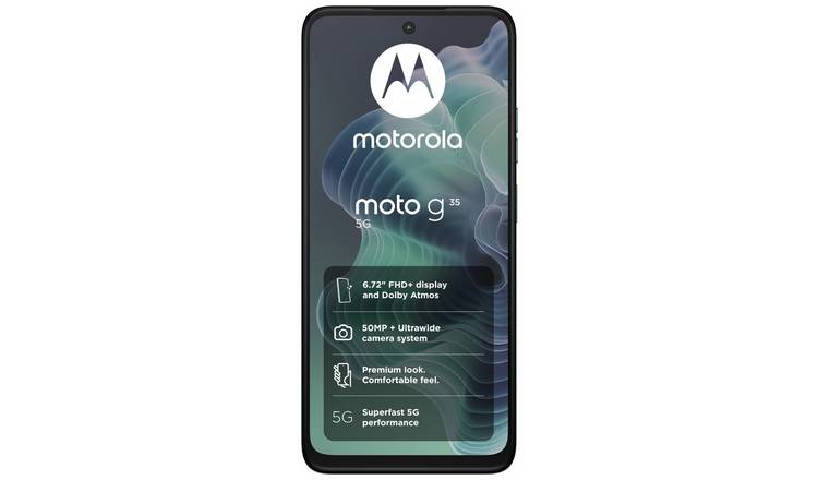 SIM Free Motorola G35 5G 128GB Mobile Phone - Midnight Black