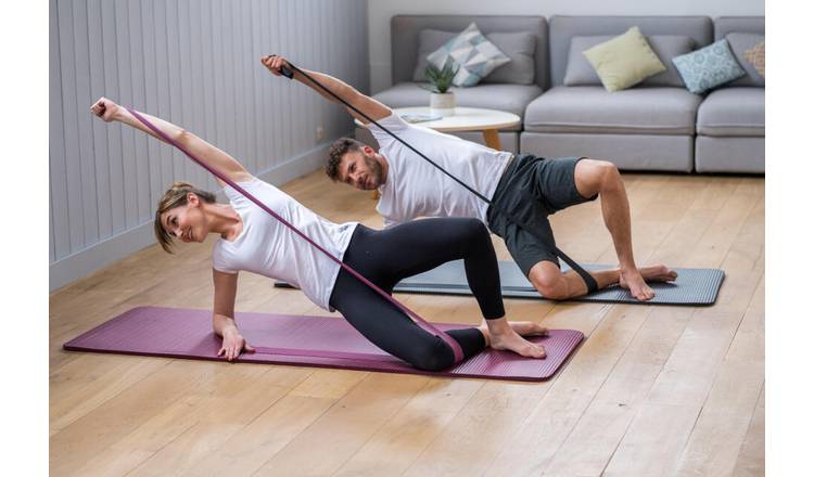 Decathlon Pilates Elastic Resistance Band - 4kg Black