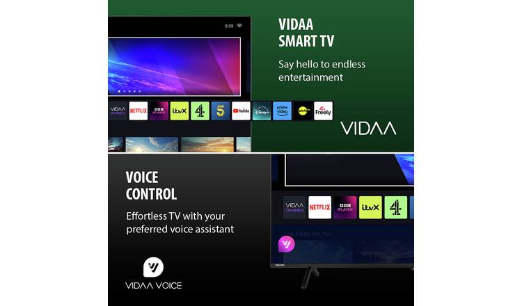 Toshiba 55 Inch 55UV2F53DB Smart 4K UHD HDR LCD Freely TV