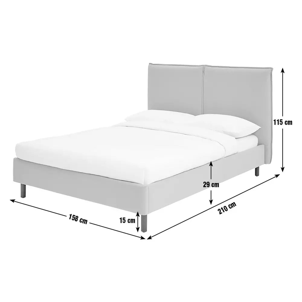 Habitat Rigby Double Velvet Bed Frame - Taupe