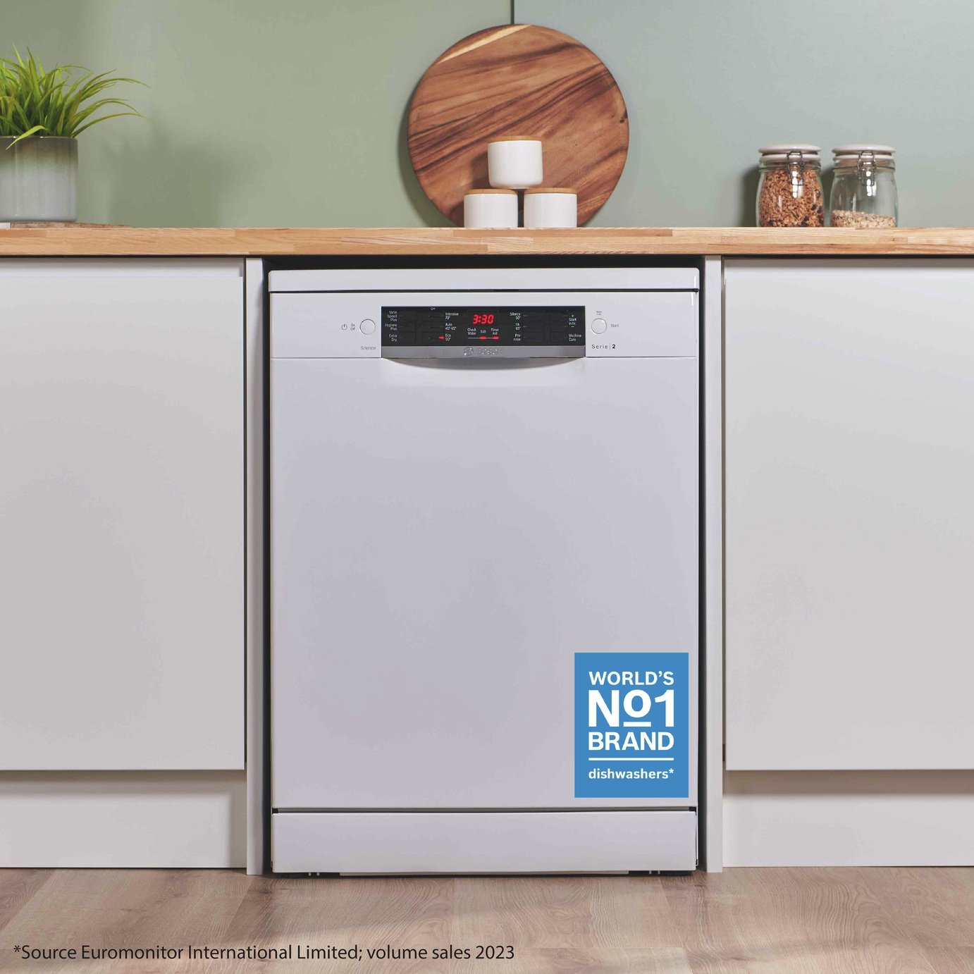 Bosch SMS26AW08G Full Size Dishwasher - White