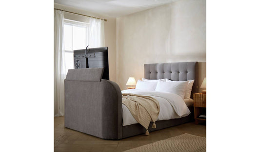 Argos Home Bentley Kingsize 2.1 Sound TV Ottoman Bed - Grey