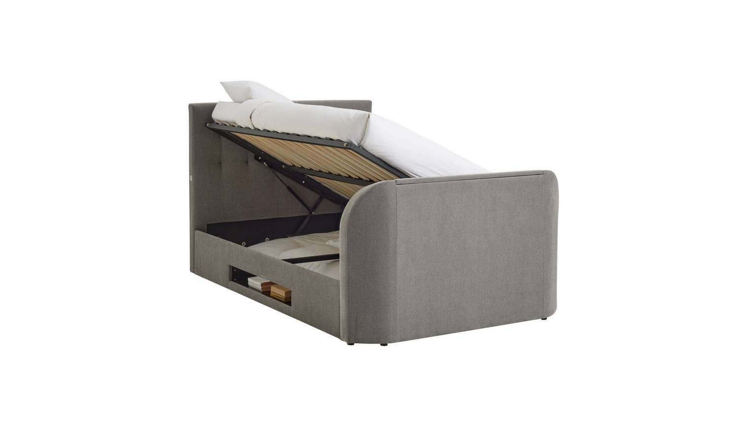 Argos Home Bentley Kingsize 2.1 Sound TV Ottoman Bed - Grey
