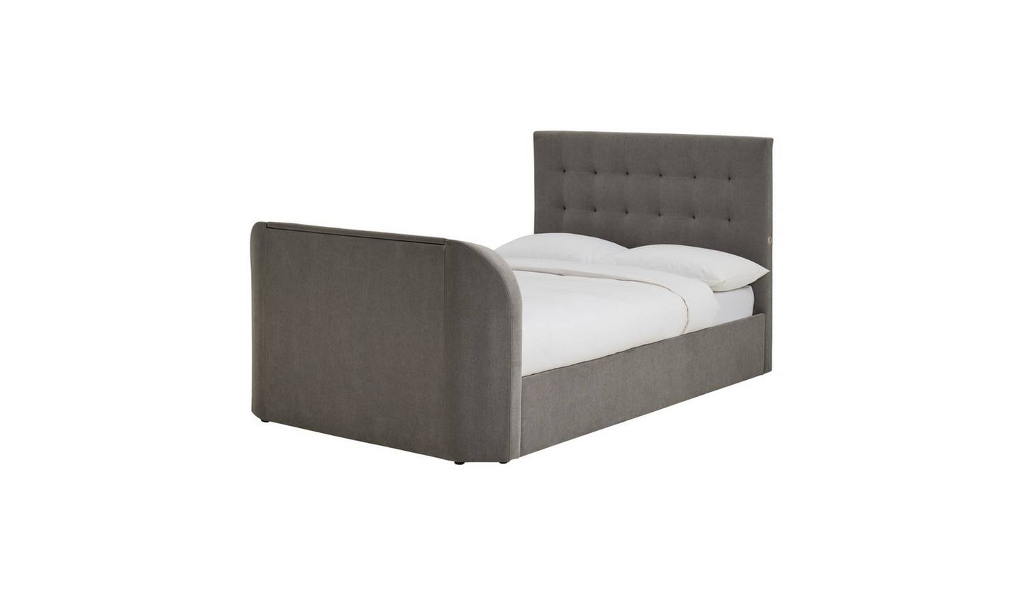 Argos Home Bentley Kingsize 2.1 Sound TV Ottoman Bed - Grey