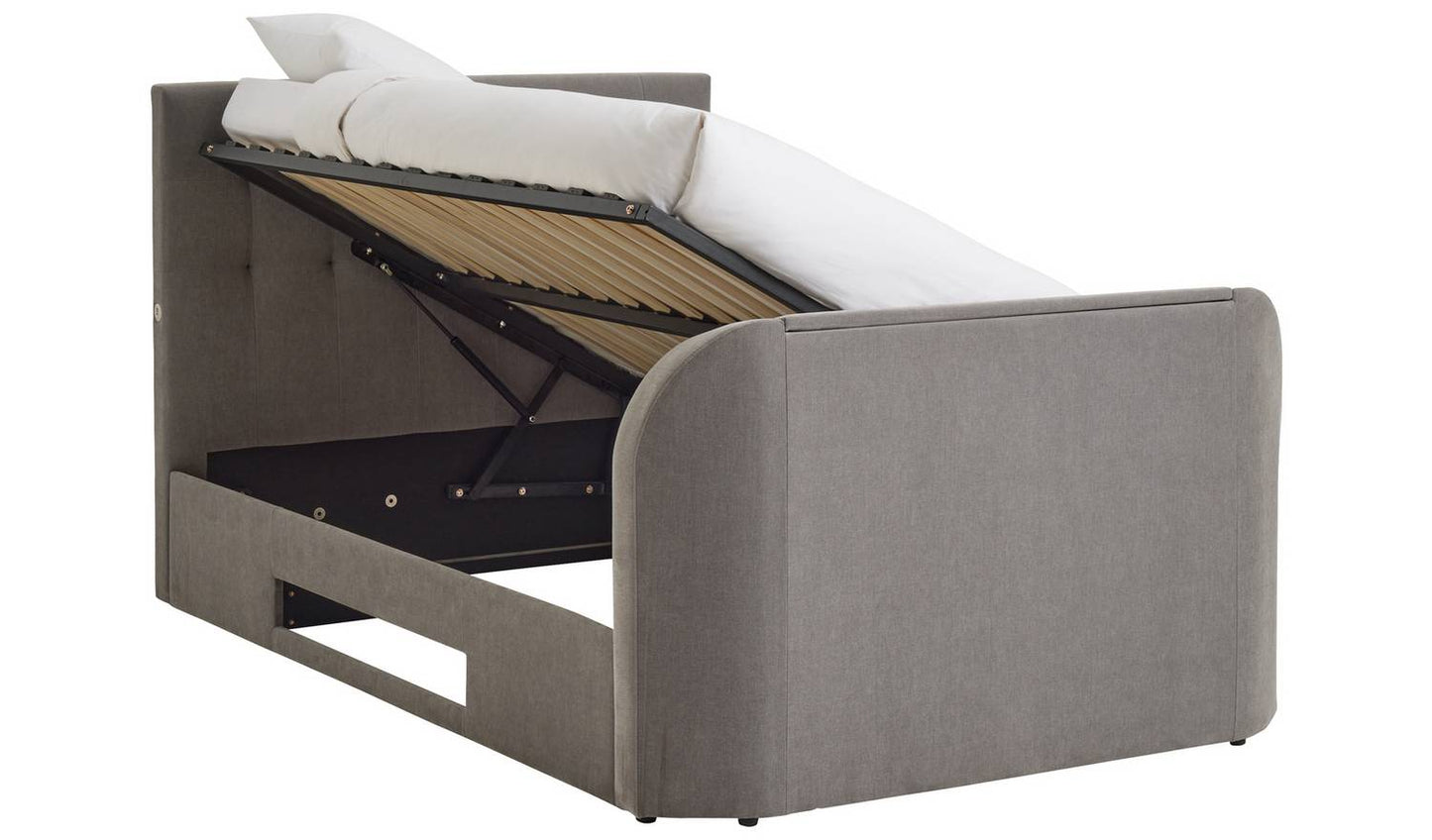 Argos Home Bentley Kingsize 2.1 Sound TV Ottoman Bed - Grey