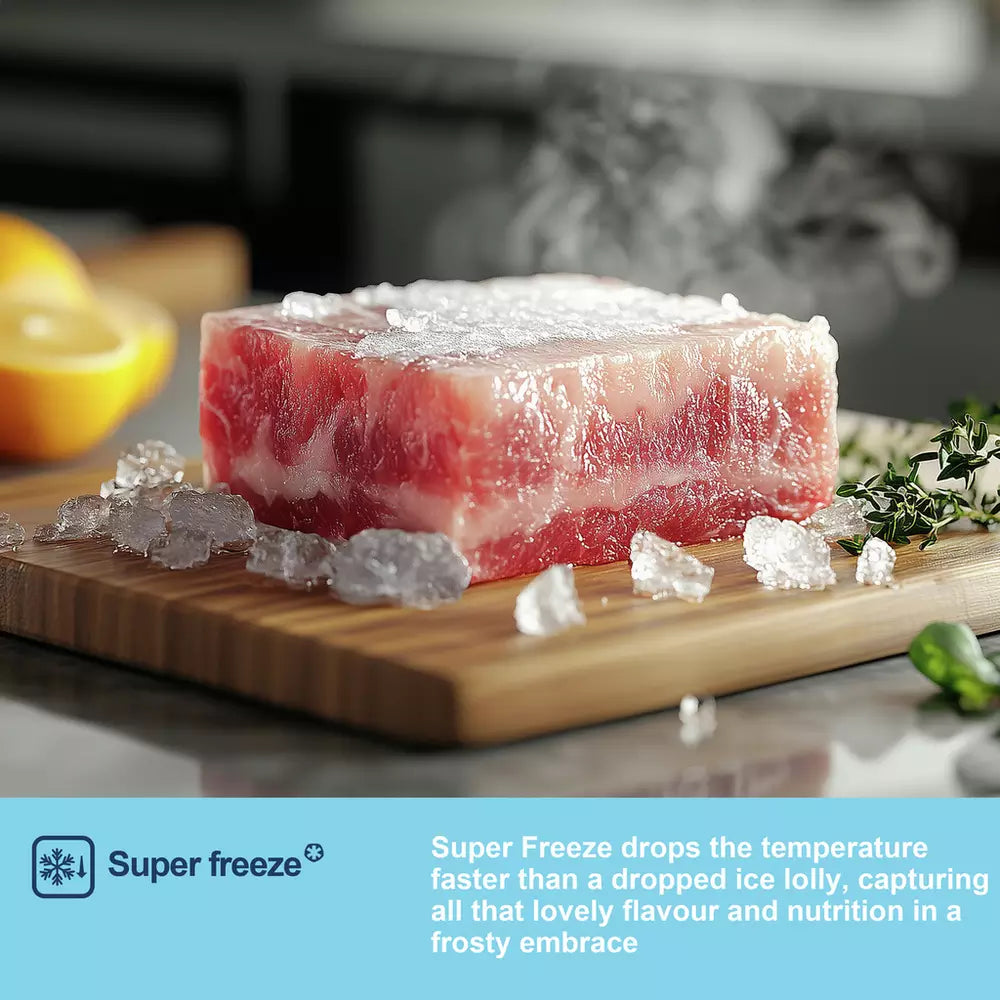 Fridgemaster MQ79394EB American Fridge Freezer - Black