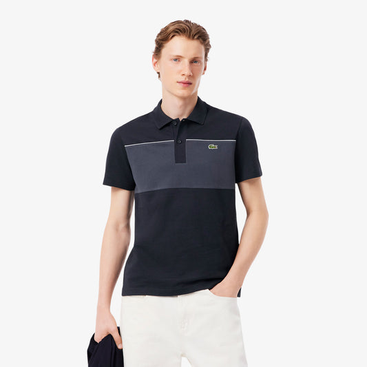 Regular Fit Colour-Block Piqu e9 Polo Shirt