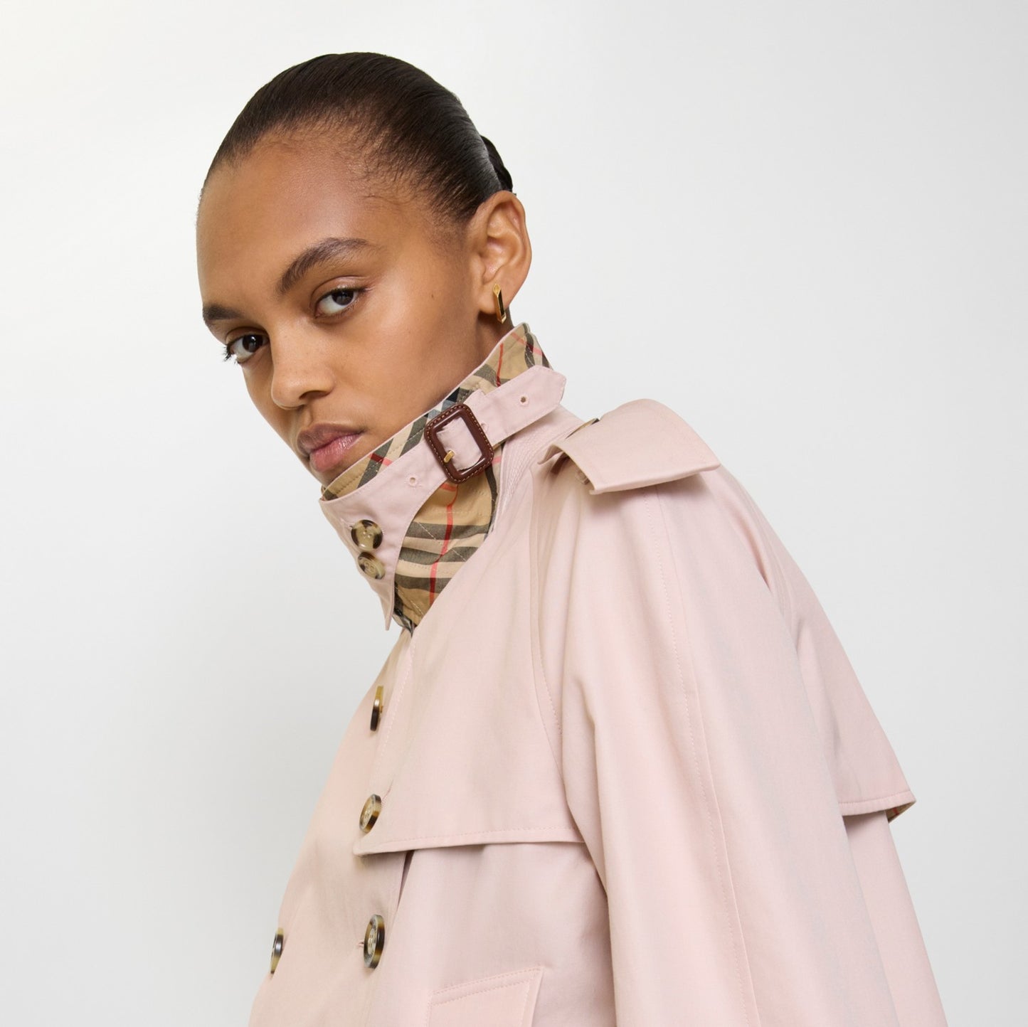 Cropped Tropical Gabardine Mayfair Trench Jacket