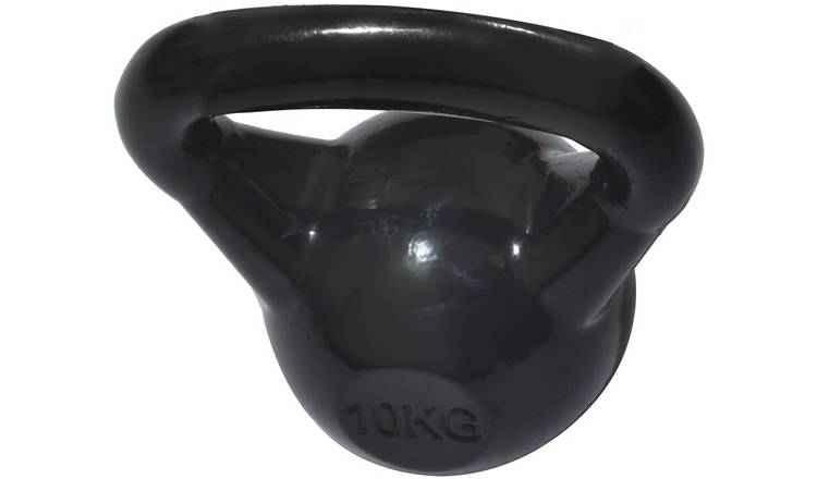Pro Fitness Cast Iron 10kg Kettlebell - Black