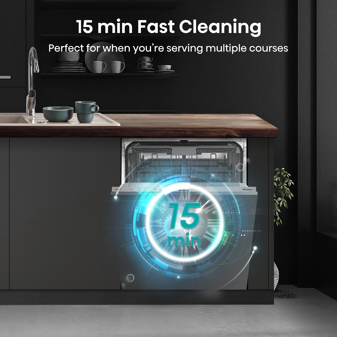 Hisense HV643D90UK Full Size Integrated Dishwasher