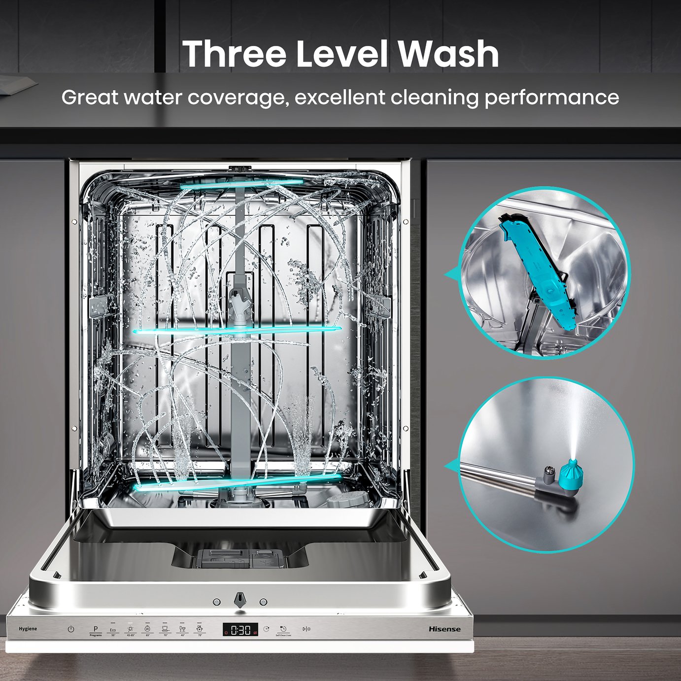 Hisense HV643D90UK Full Size Integrated Dishwasher