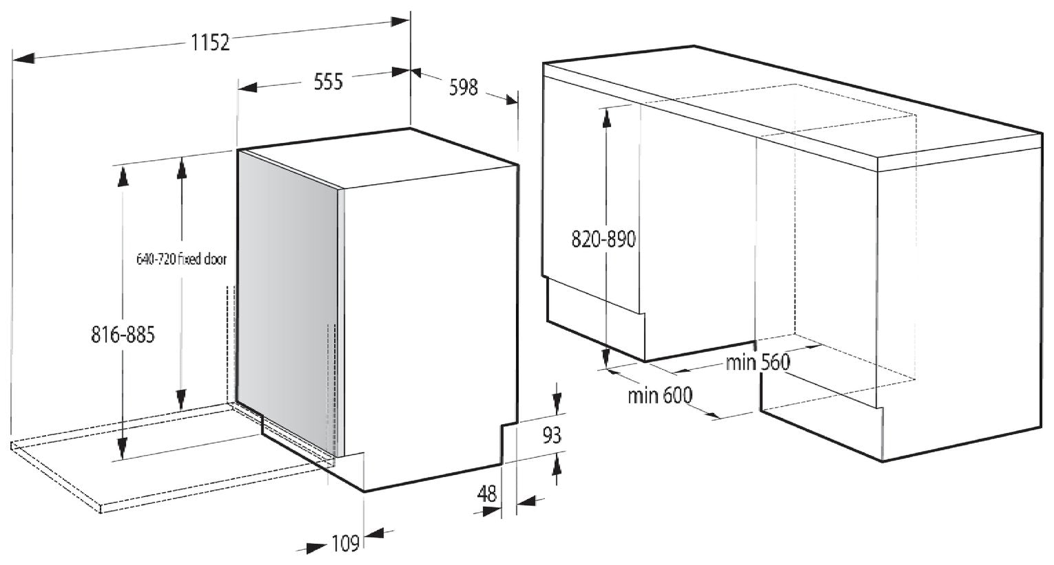 Hisense HV643D90UK Full Size Integrated Dishwasher