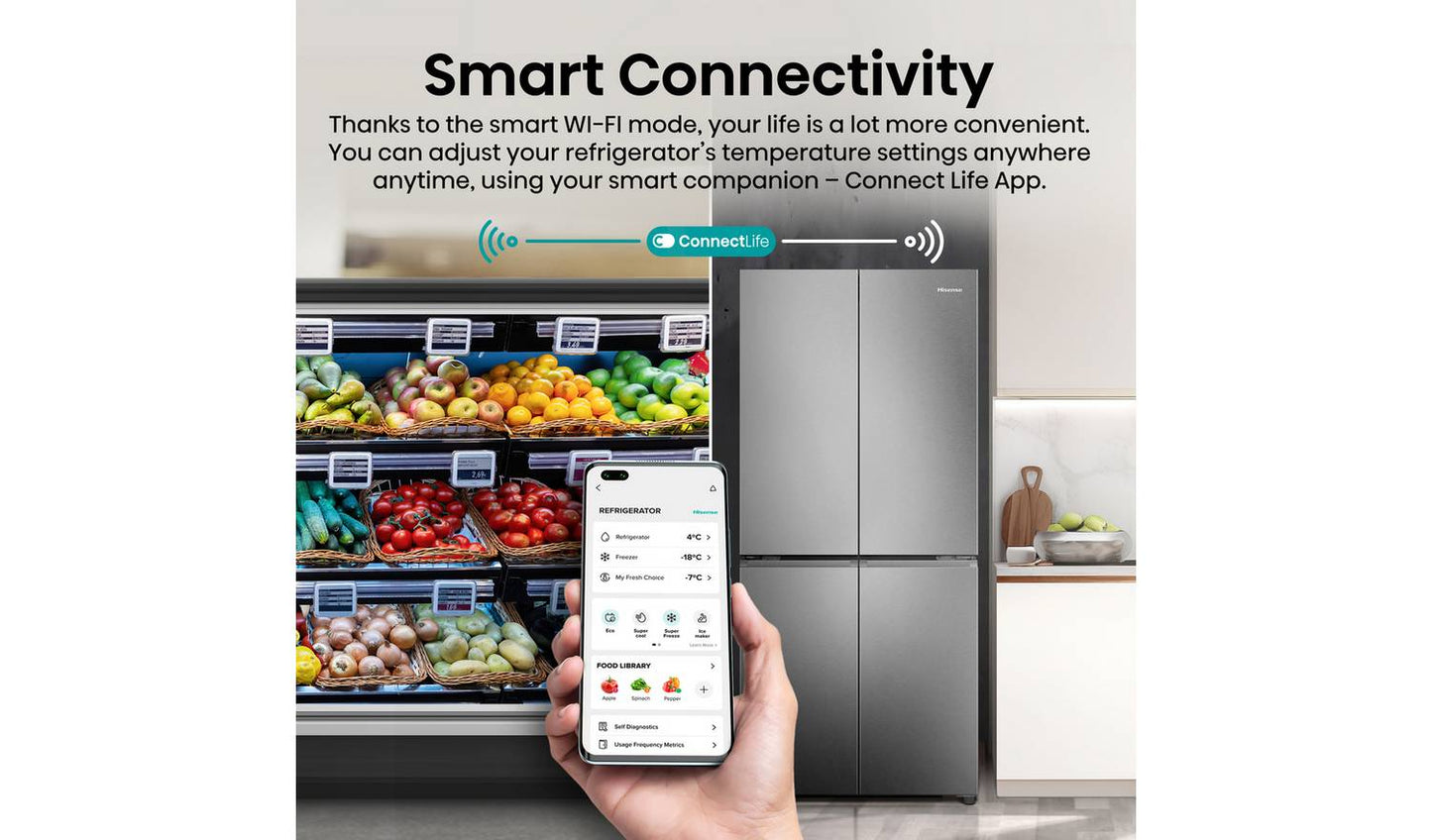 Hisense RQ5P470SAID American Fridge Freezer - S/Steel