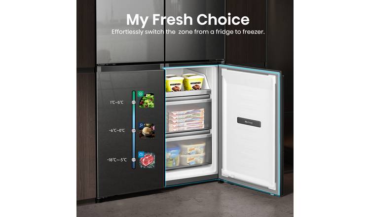 Hisense RQ758N4SASE American Fridge Freezer - Silver