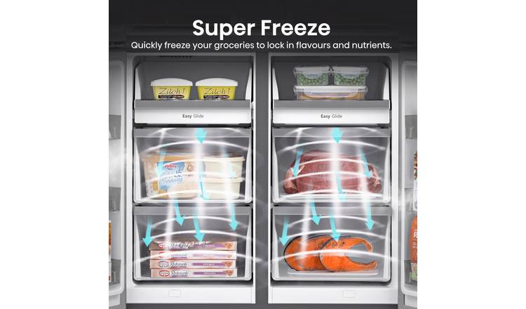 Hisense RQ758N4SASE American Fridge Freezer - Silver