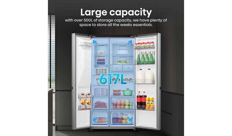 Hisense RS818N4TIE American Fridge Freezer - S/Steel