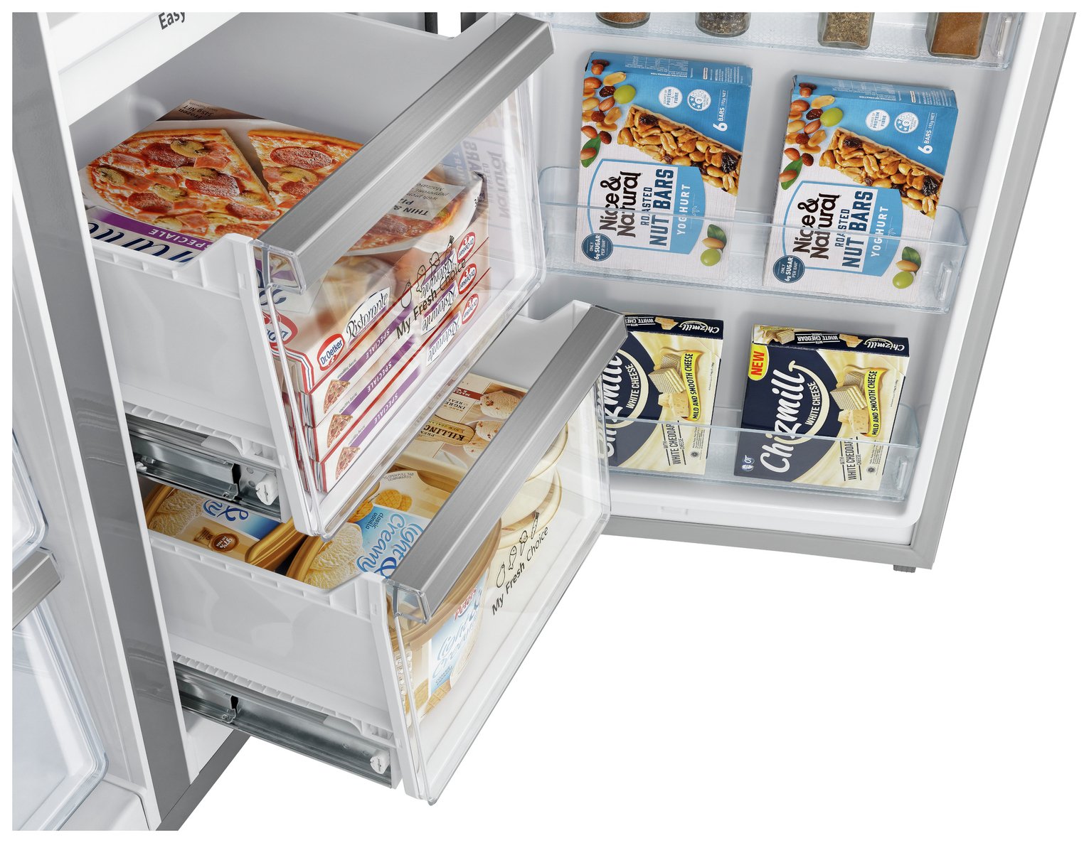 Hisense RQ758N4SWSE American Fridge Freezer-Stainless Steel