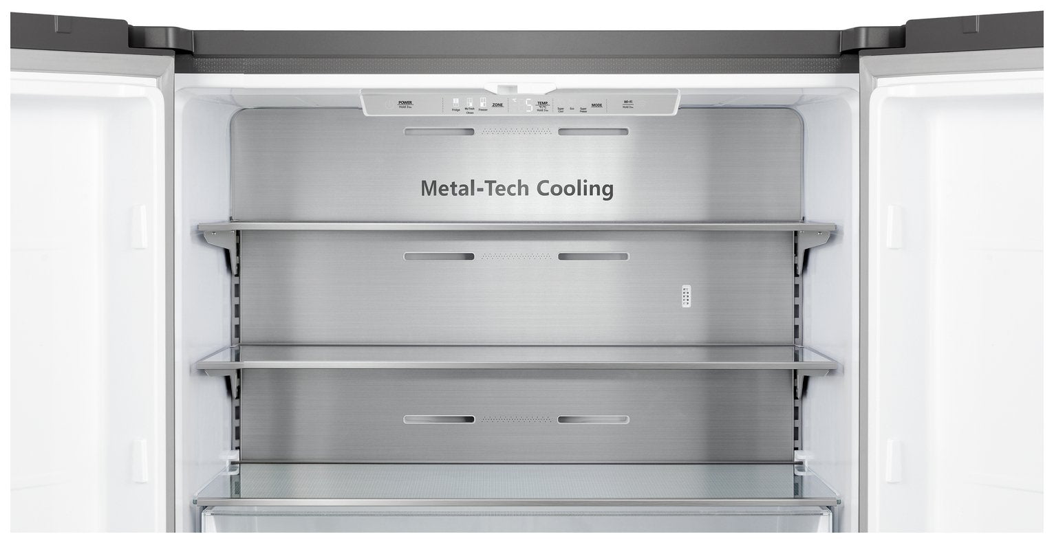 Hisense RQ758N4SWSE American Fridge Freezer-Stainless Steel