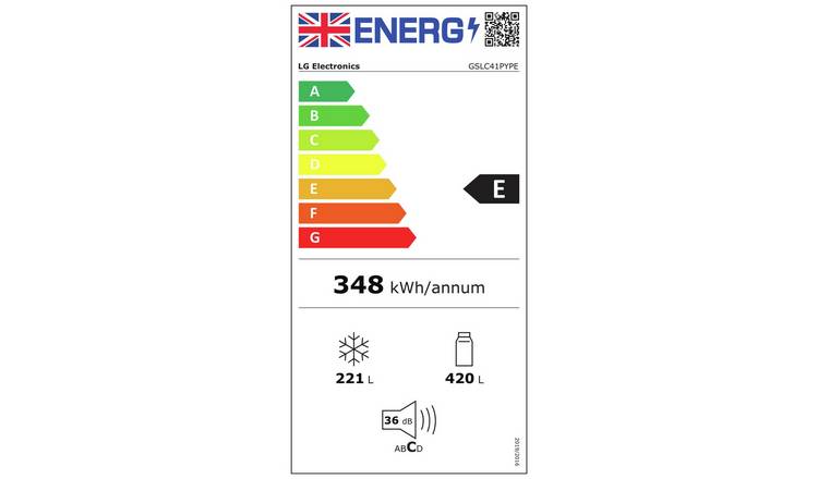 LG GSLC41PYPE American Fridge Freezer - Silver