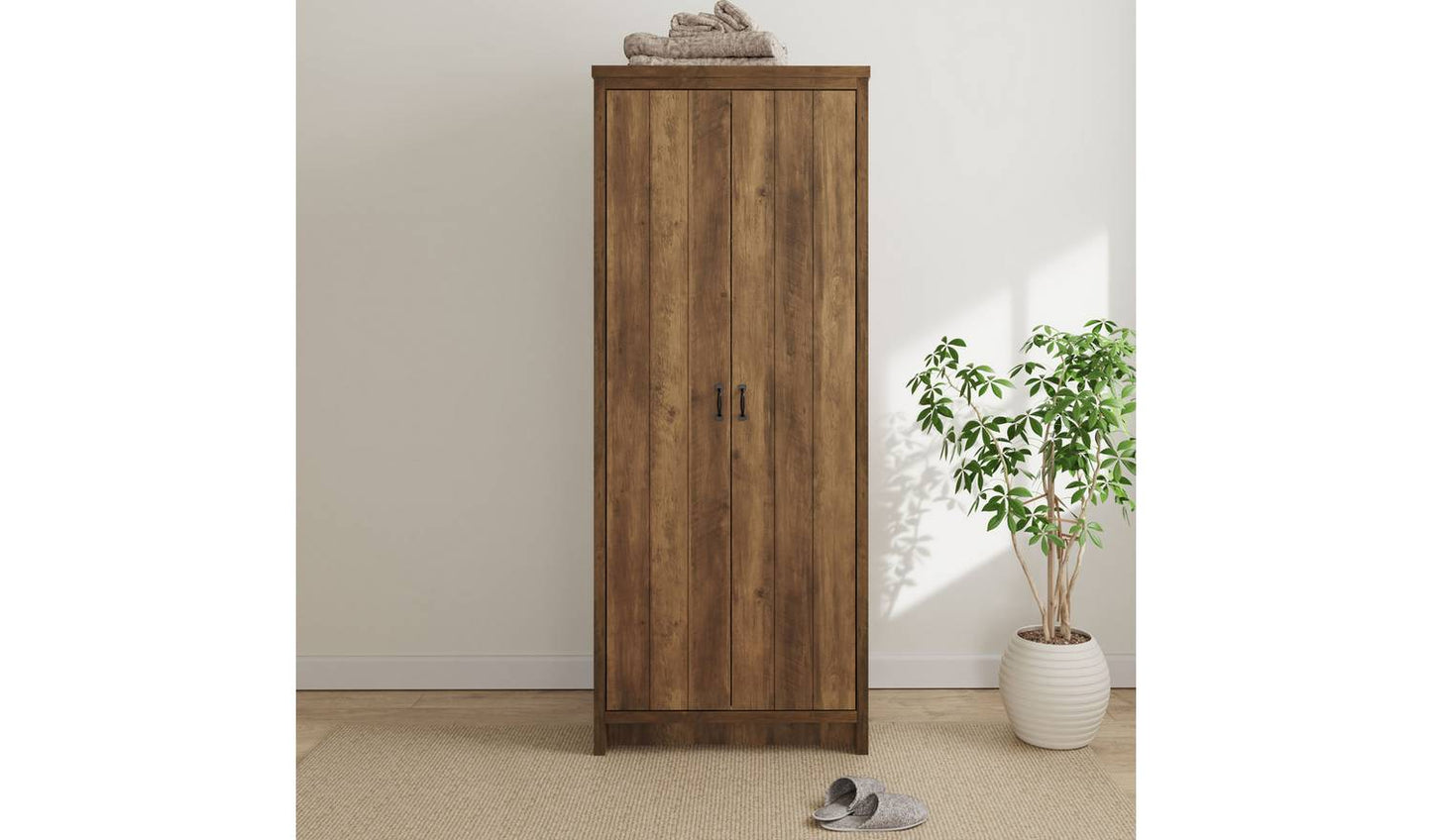 GFW Boston 2 Door Wardrobe - Knotty Oak