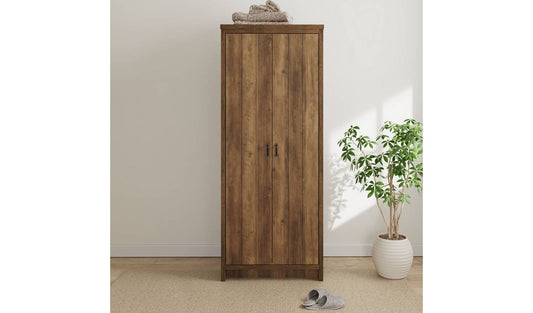 GFW Boston 2 Door Wardrobe - Knotty Oak